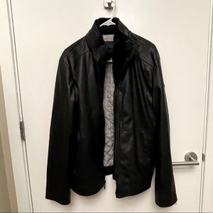 Black faux leather jacket